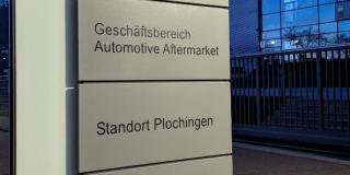 Schild der Fa. Bosch am Standort Plochingen